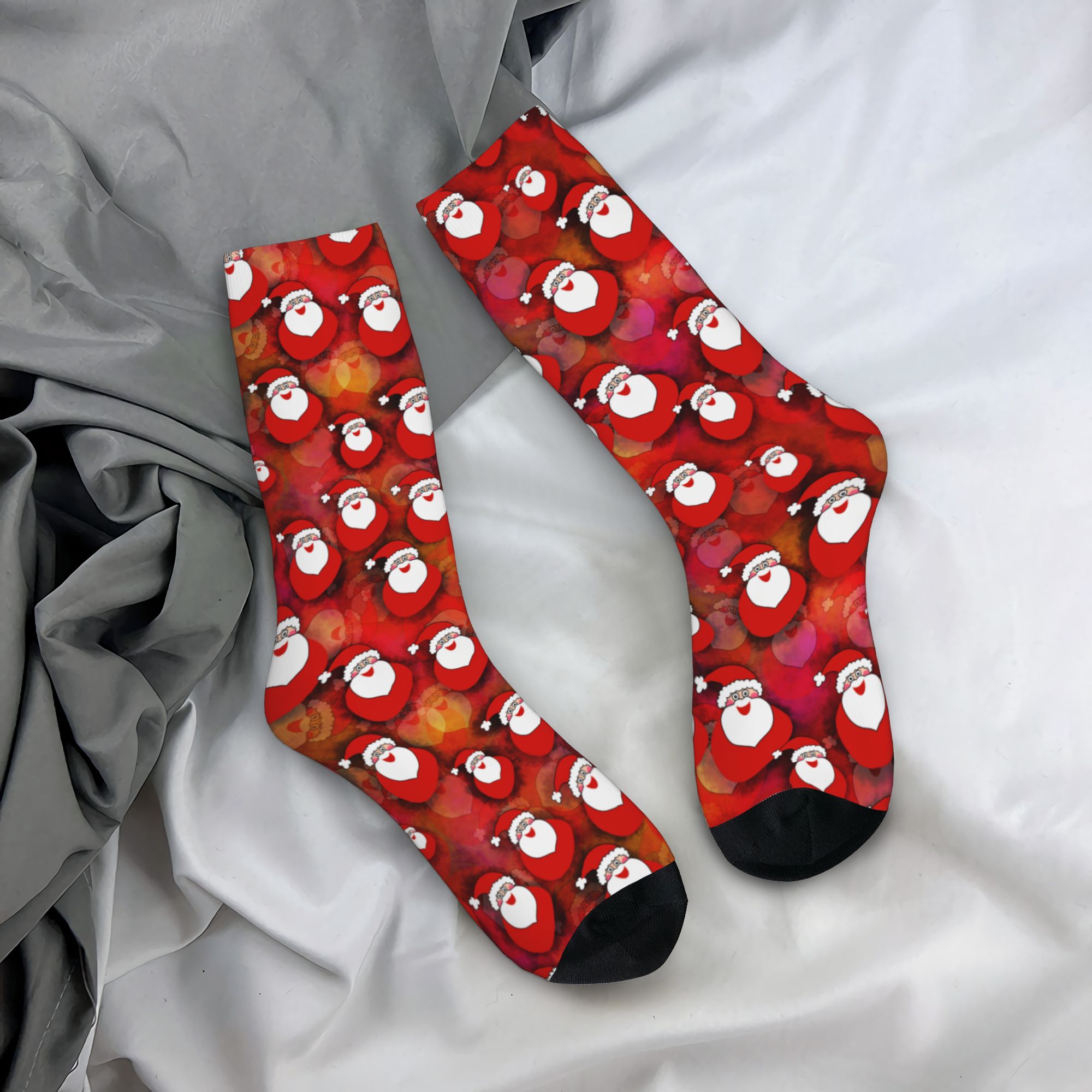 Dress Sock Men - Kaus Kaki Natal Santa Claus Kustom,