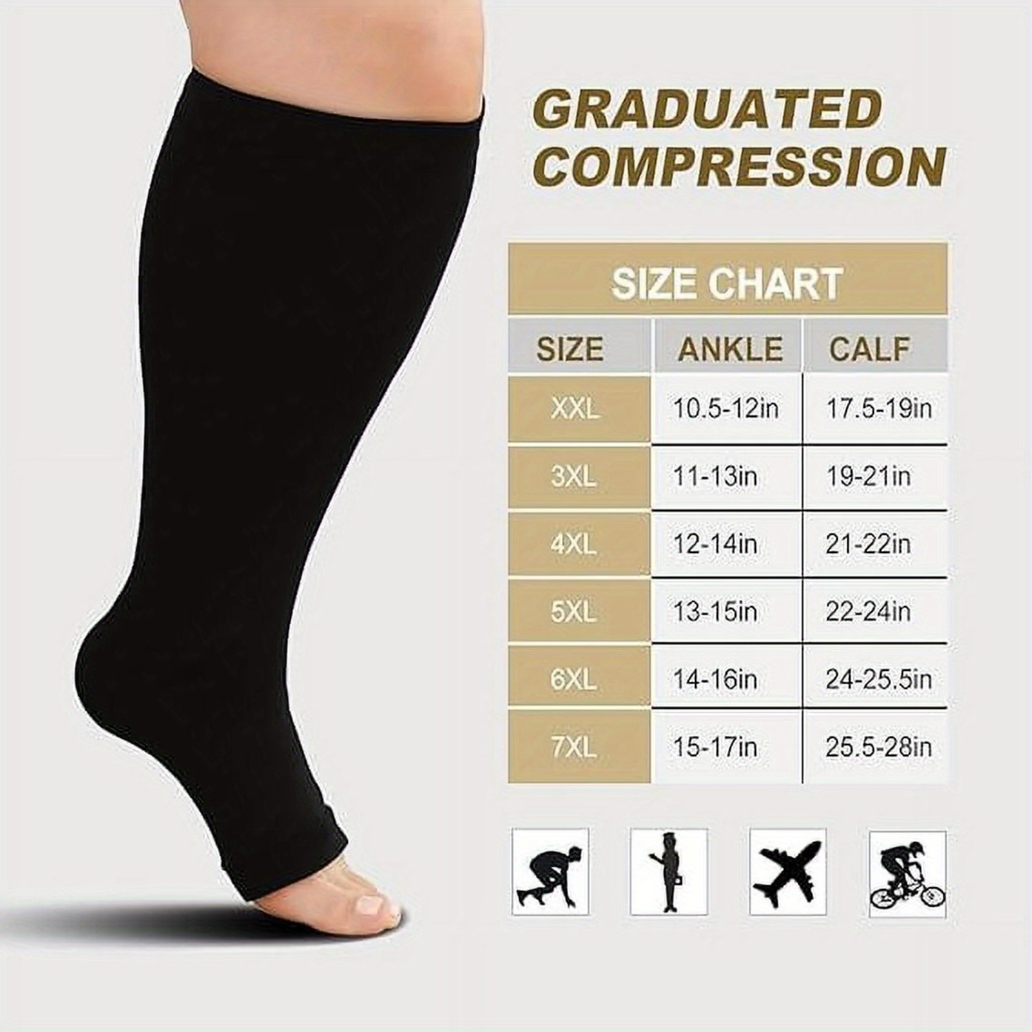 1 Pasang Kaus Kaki Kompresi Uk - Compression Sock Medical ulasan dan harga